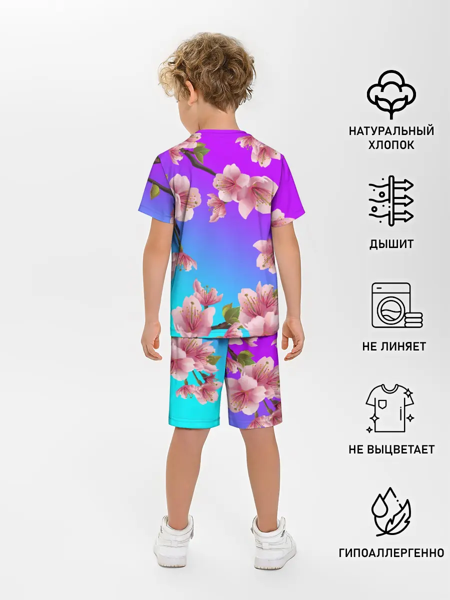 Детская пижама с шортами / САКУРА ВИШНЯ