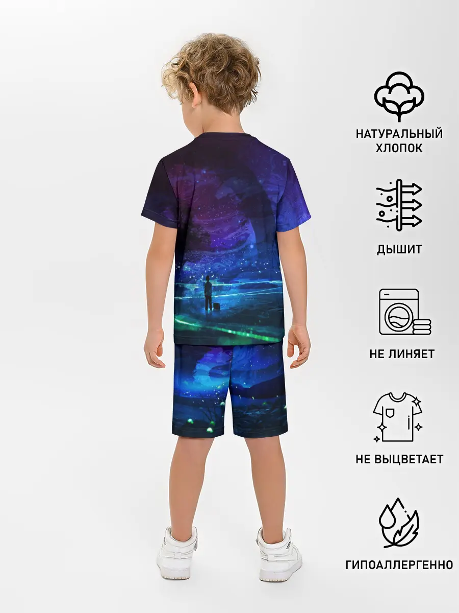 Детская пижама с шортами / Парень и космос