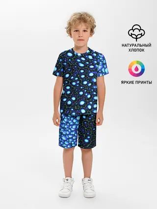 Детская пижама с шортами / Абстракция-макрокраска