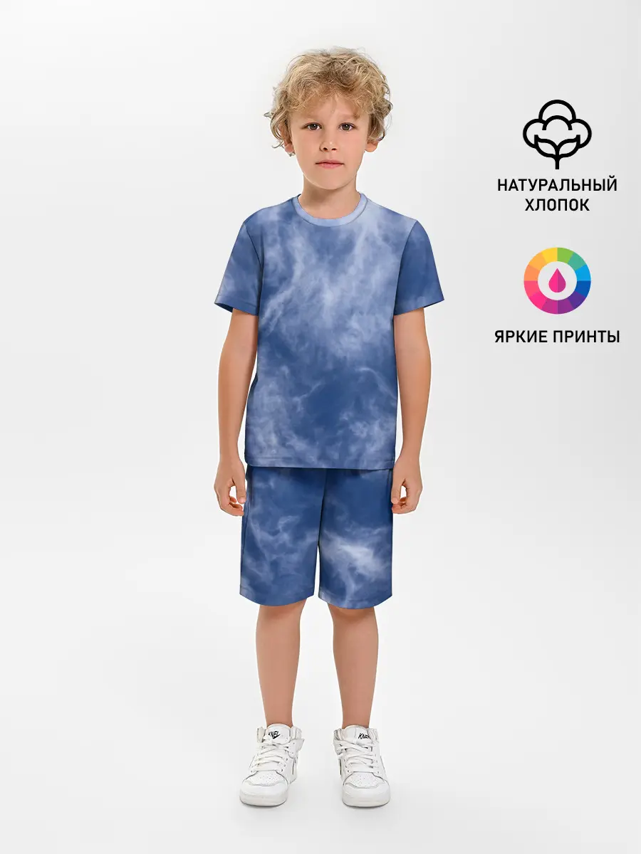 Детская пижама с шортами / Облака в небе