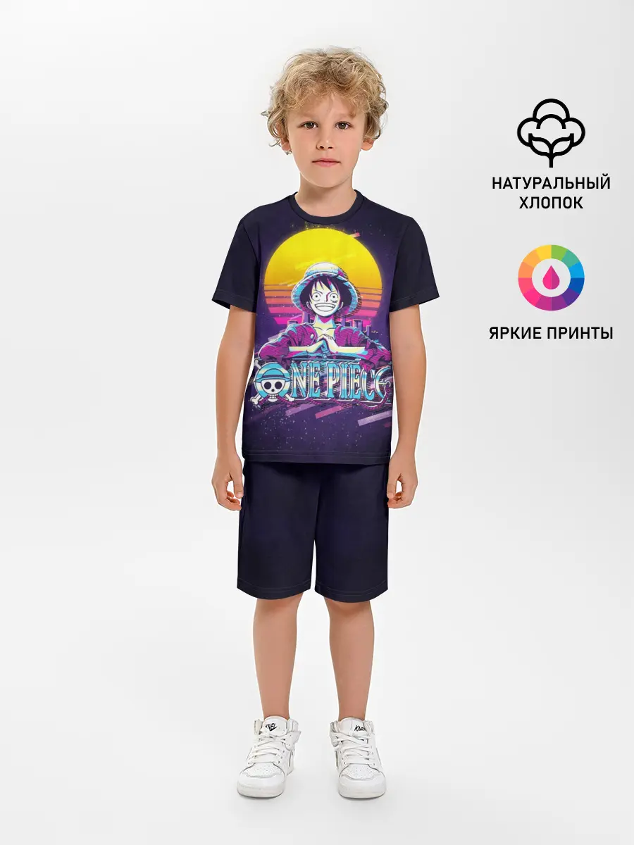 Детская пижама с шортами / Neon One Piece