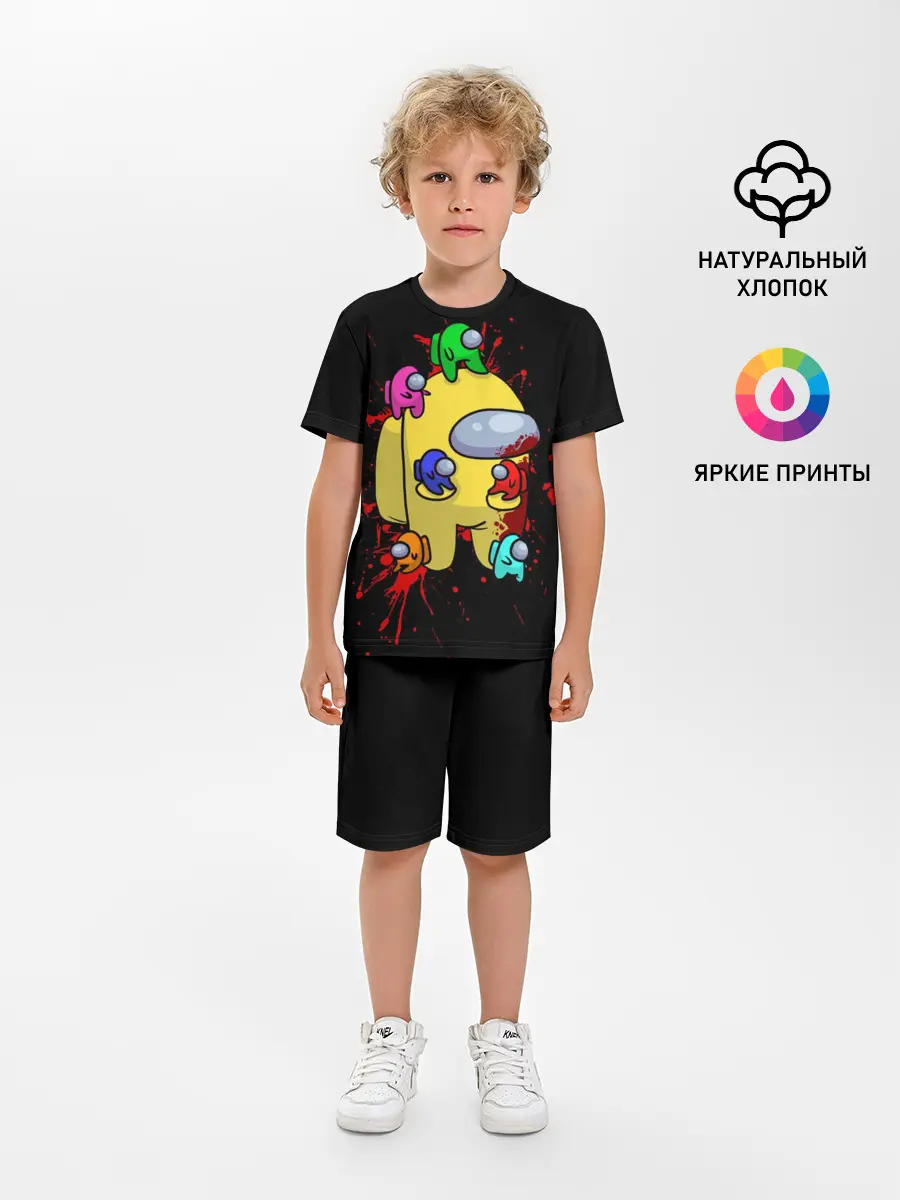Детская пижама с шортами / Among Us | Амонг Ас