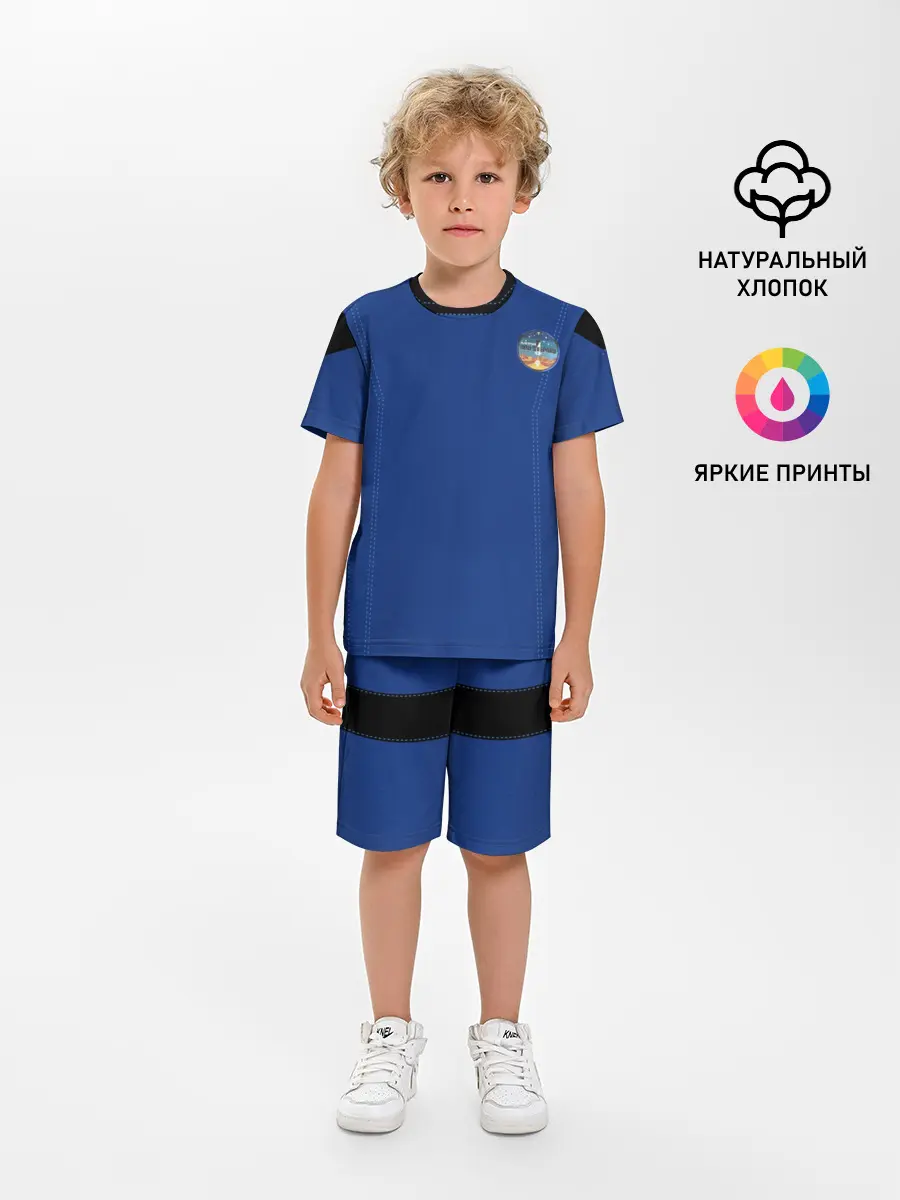 Детская пижама с шортами / Blue origin. Костюм астронавта