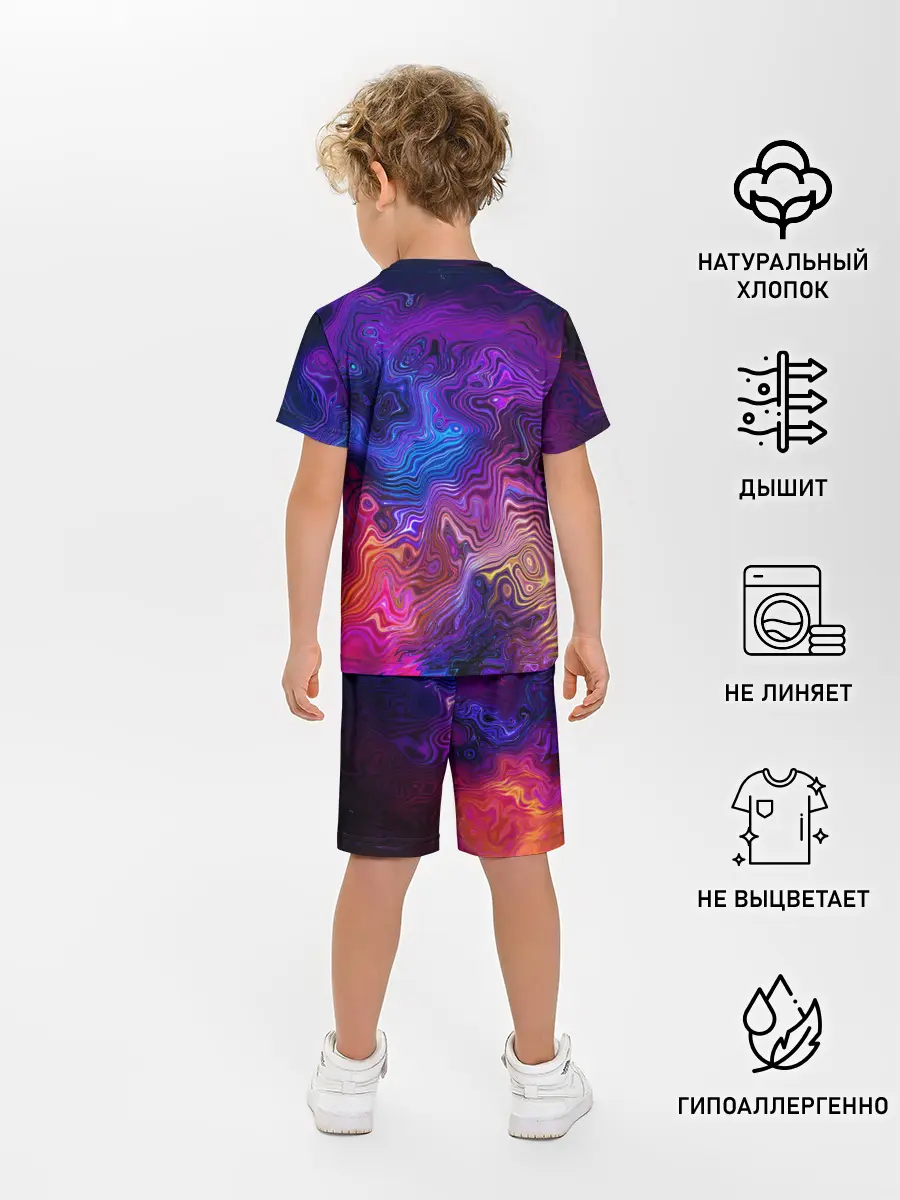 Детская пижама с шортами / НЕОНОВЫЕ РАЗВОДЫ