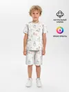 Детская пижама с шортами / Паттерн с оленями и медведями