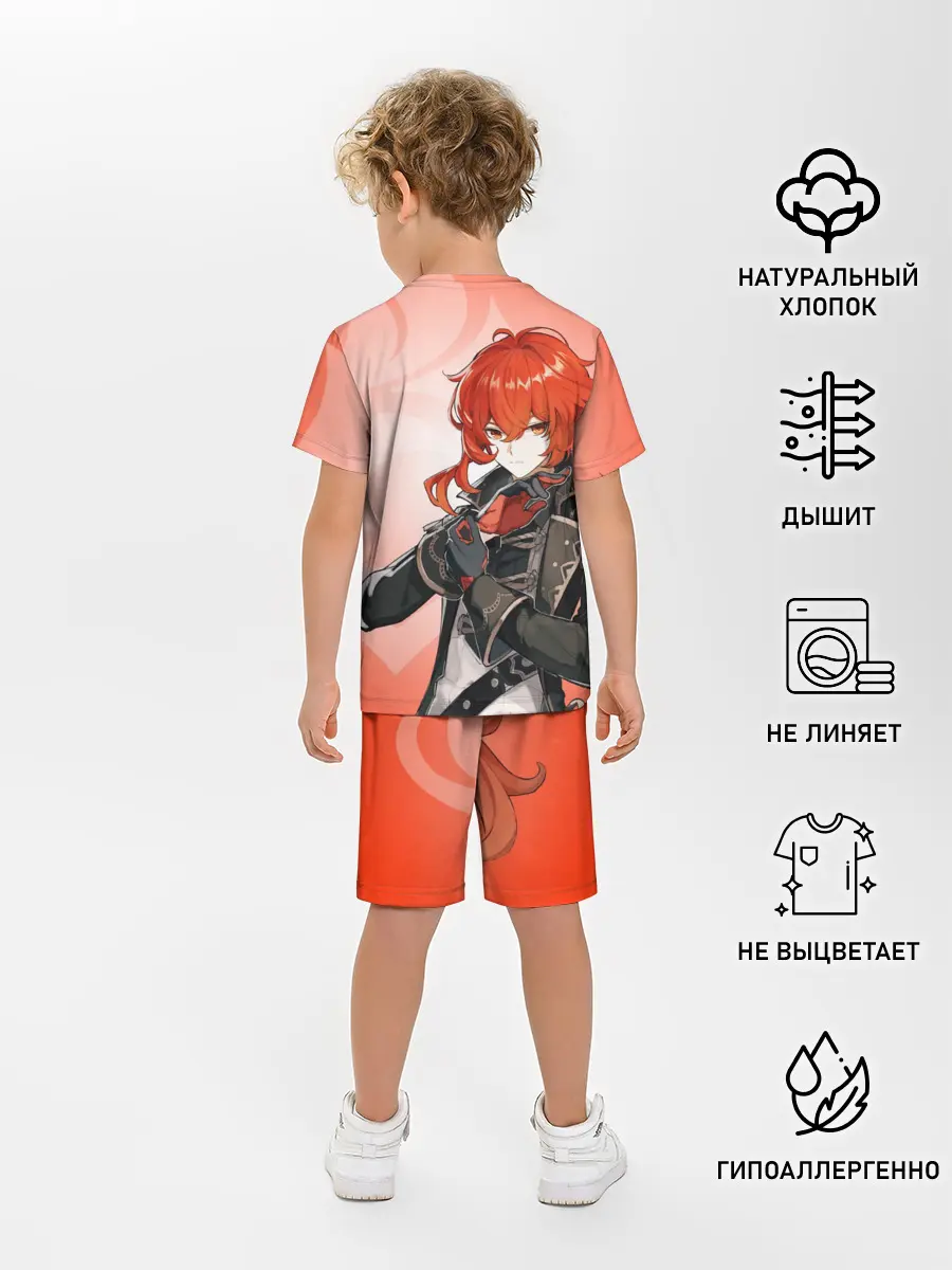 Детская пижама с шортами / GENSHIN IMPACT, ДИЛЮК