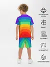 Детская пижама с шортами / Круговая радуга