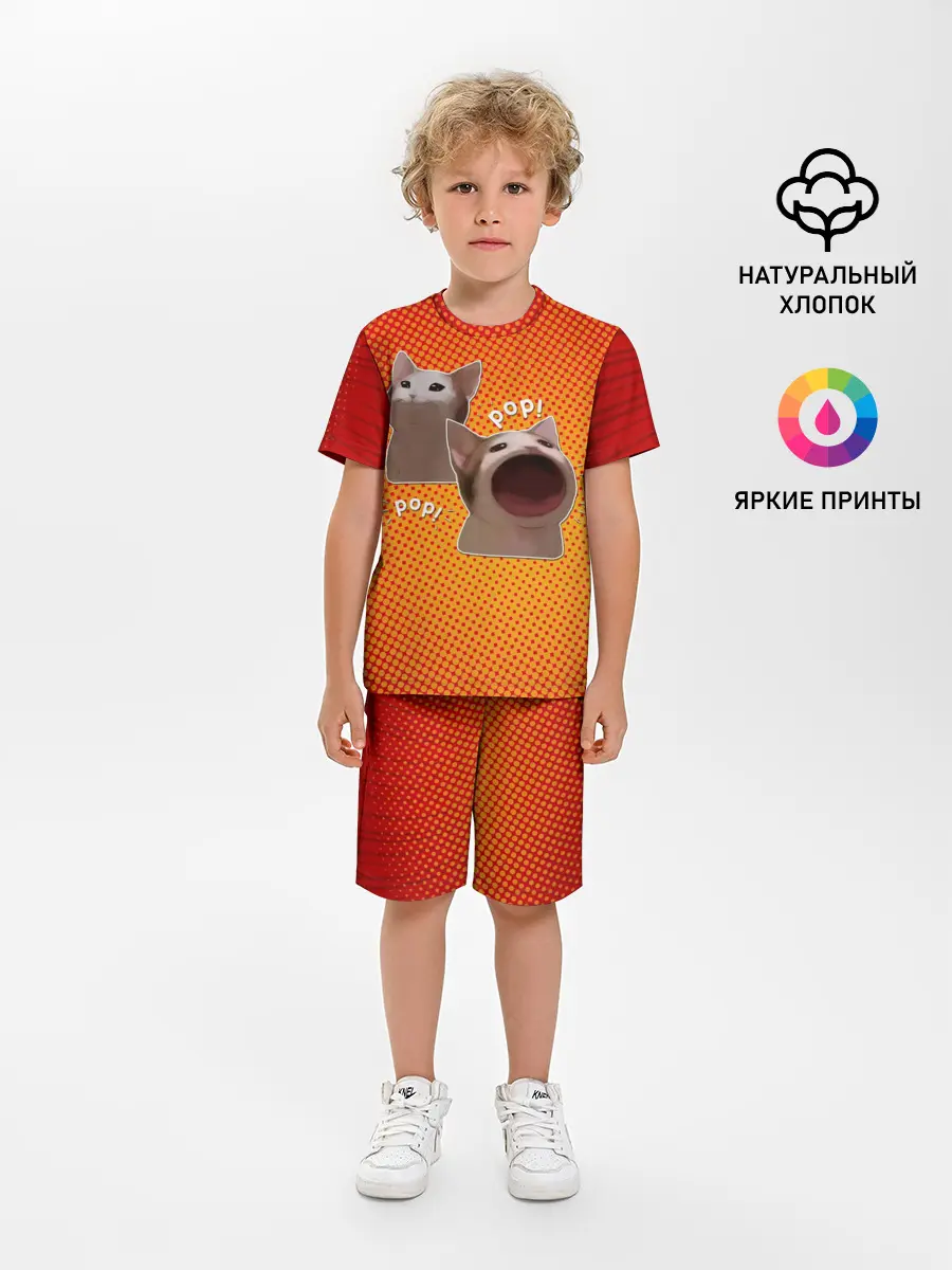 Детская пижама с шортами / Cat Pop