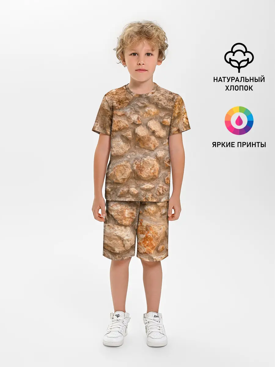 Детская пижама с шортами / Камни