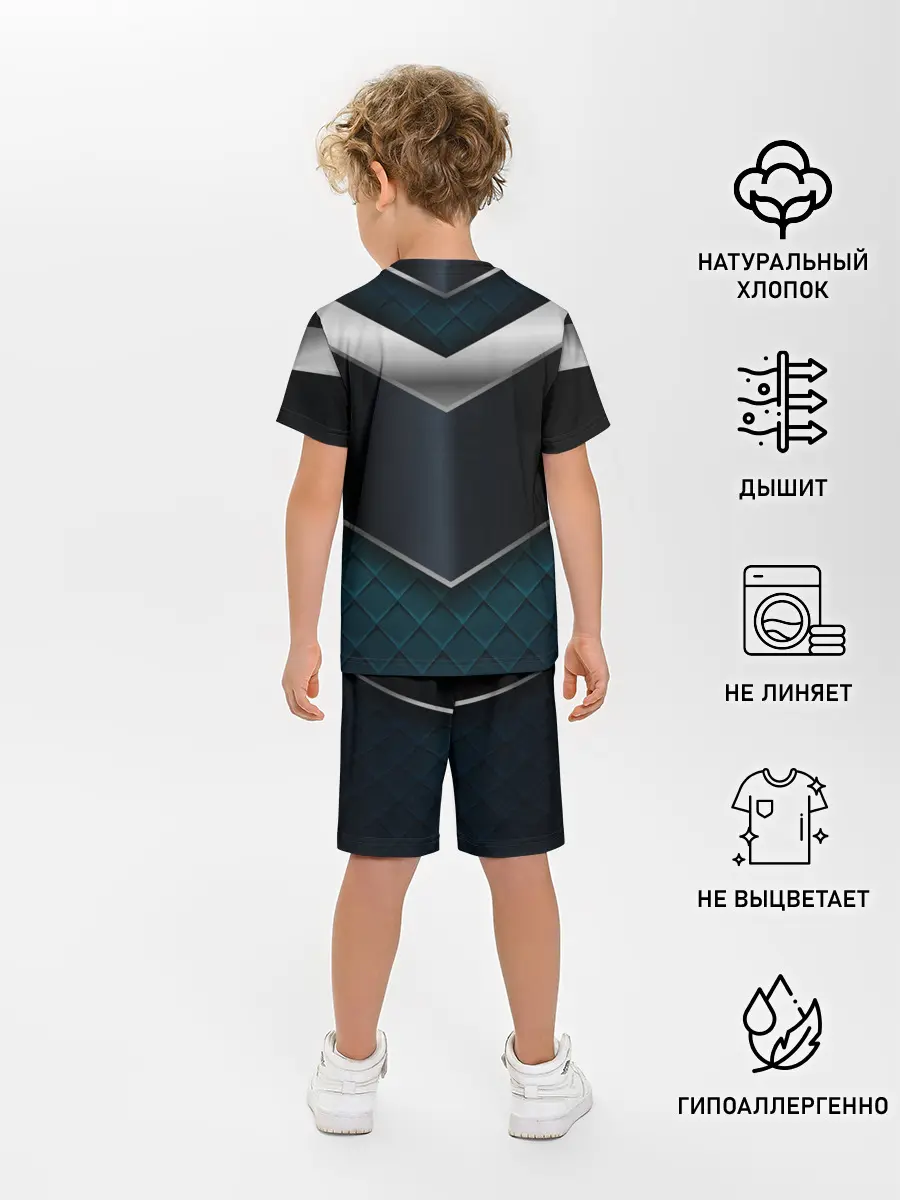 Детская пижама с шортами / 3D dark metal