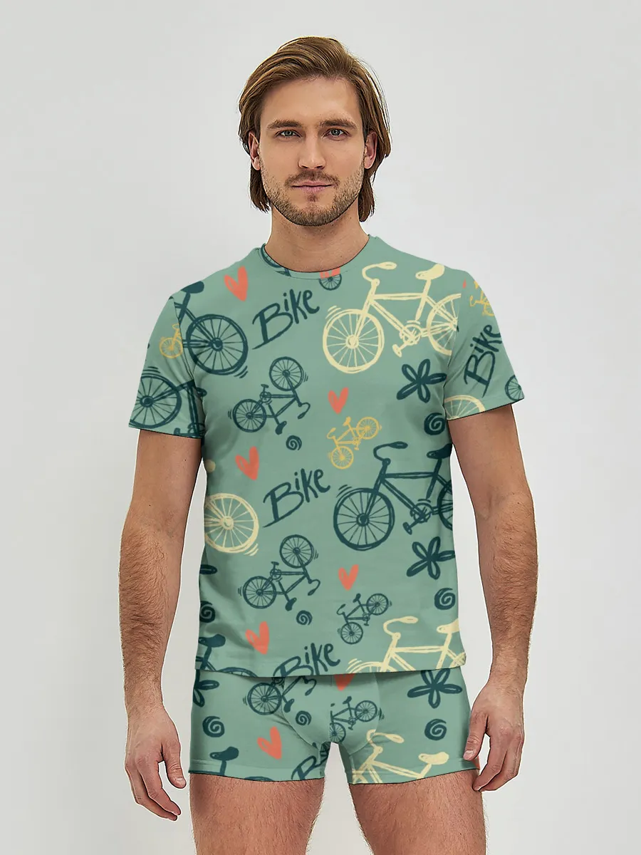 Мужские трусы с футболкой / Велосипед Текстура