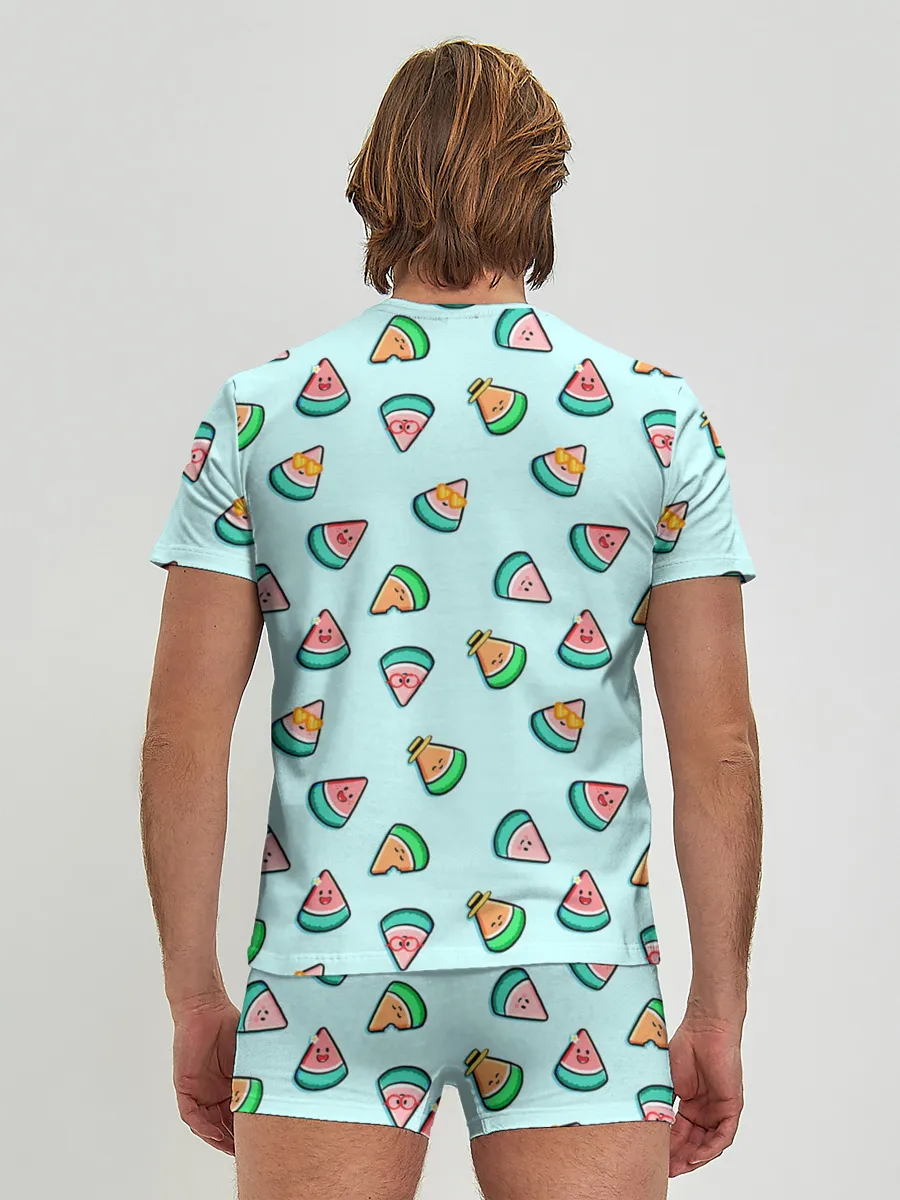 Мужские трусы с футболкой / Kawaii Арбузики