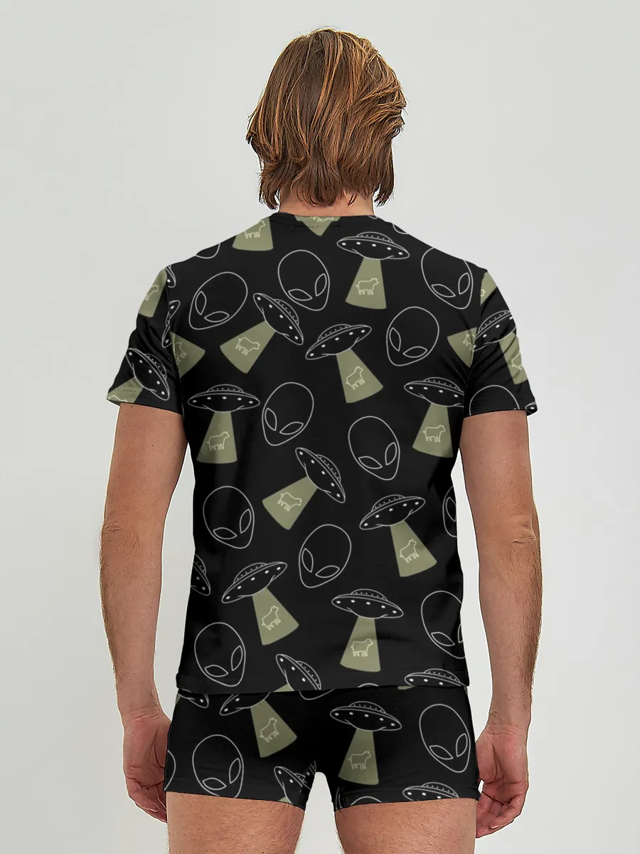 Мужские трусы с футболкой / НЛО похищение коров