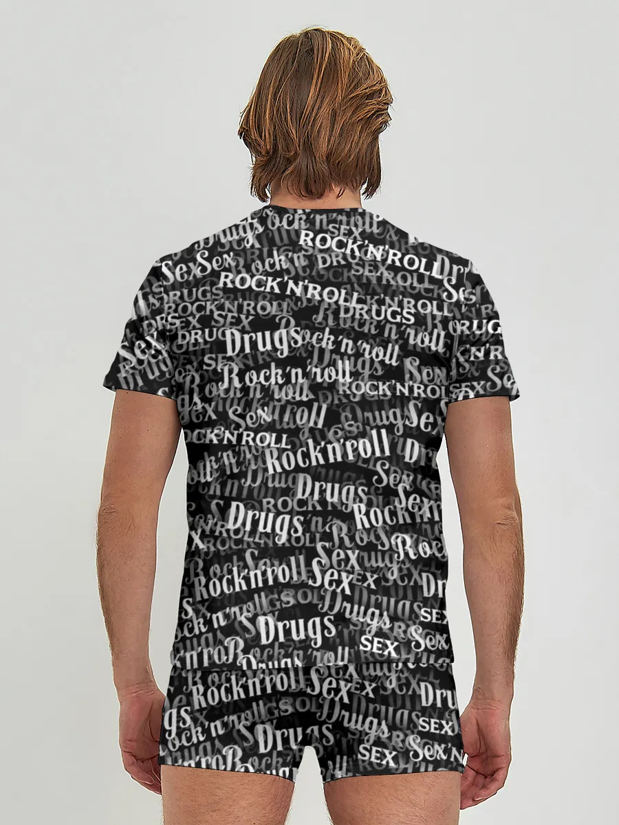 Мужские трусы с футболкой / Sex, Drugs & RocknRoll