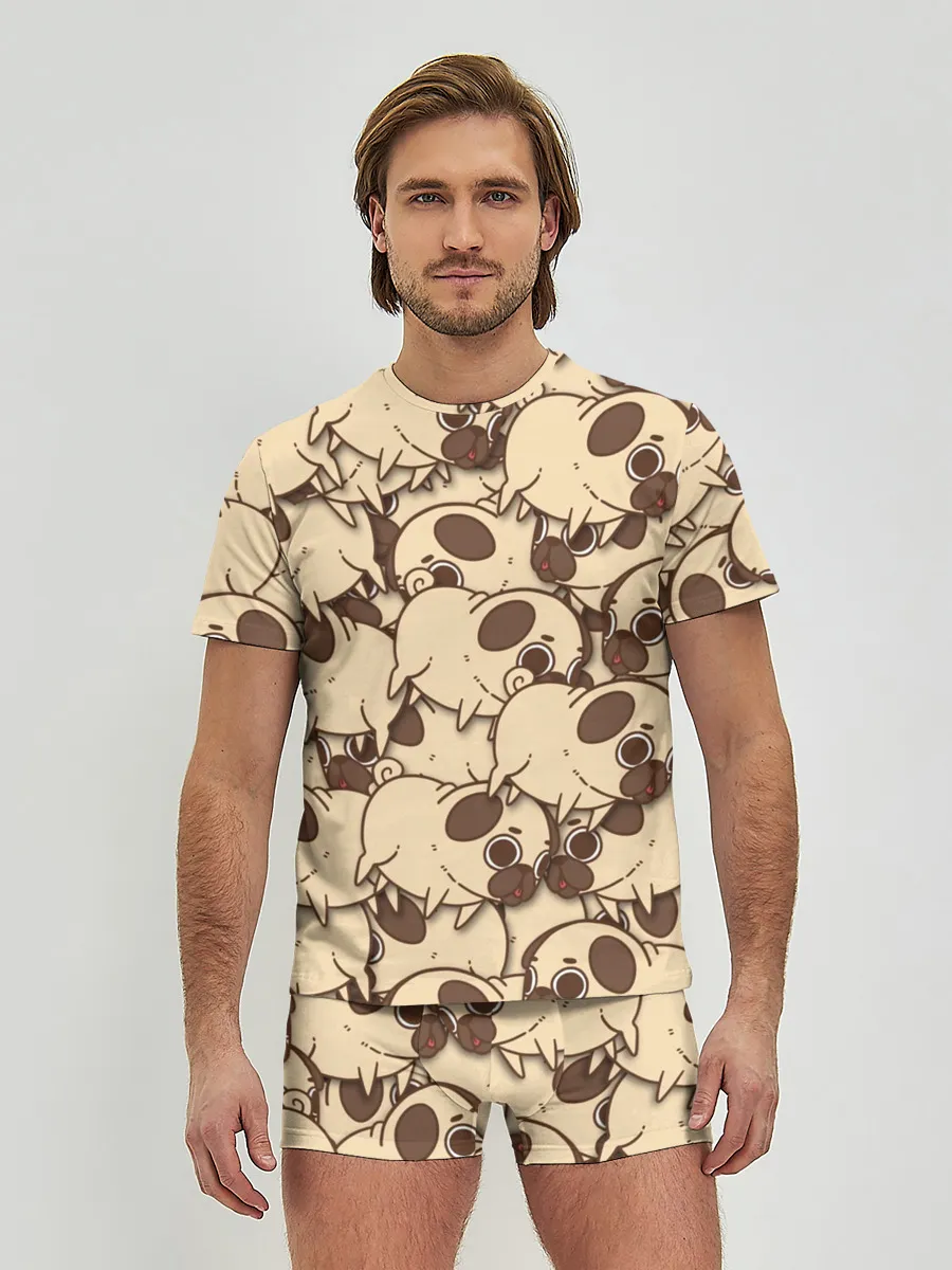 Мужские трусы с футболкой / мопс