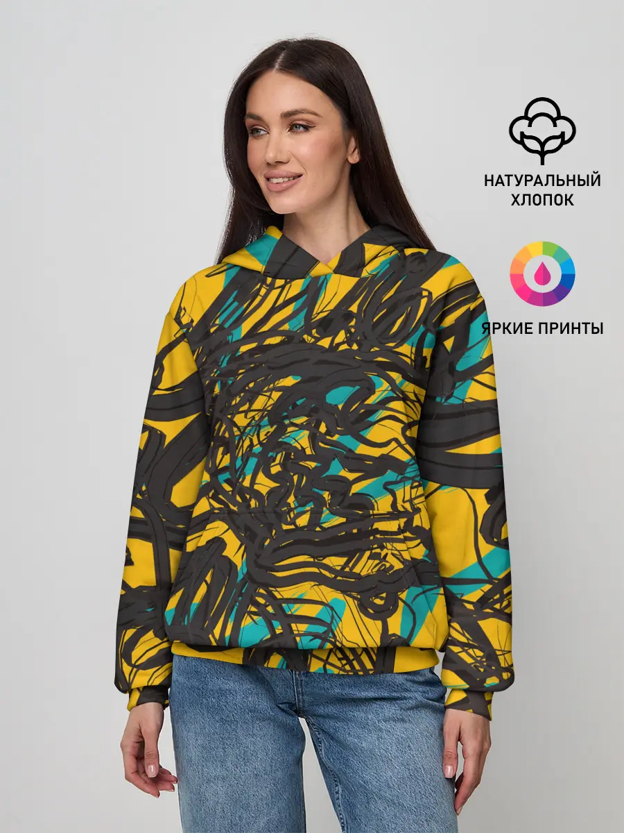 Женское худи / Черные линии