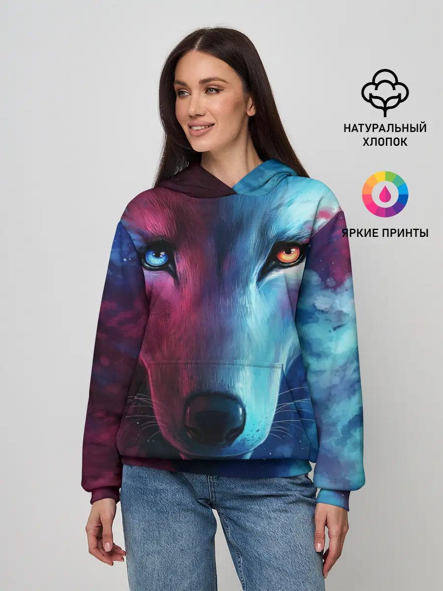 Женское худи / ВЗГЛЯД ВОЛКА