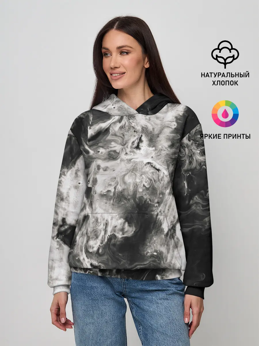 Женское худи / Мрамор