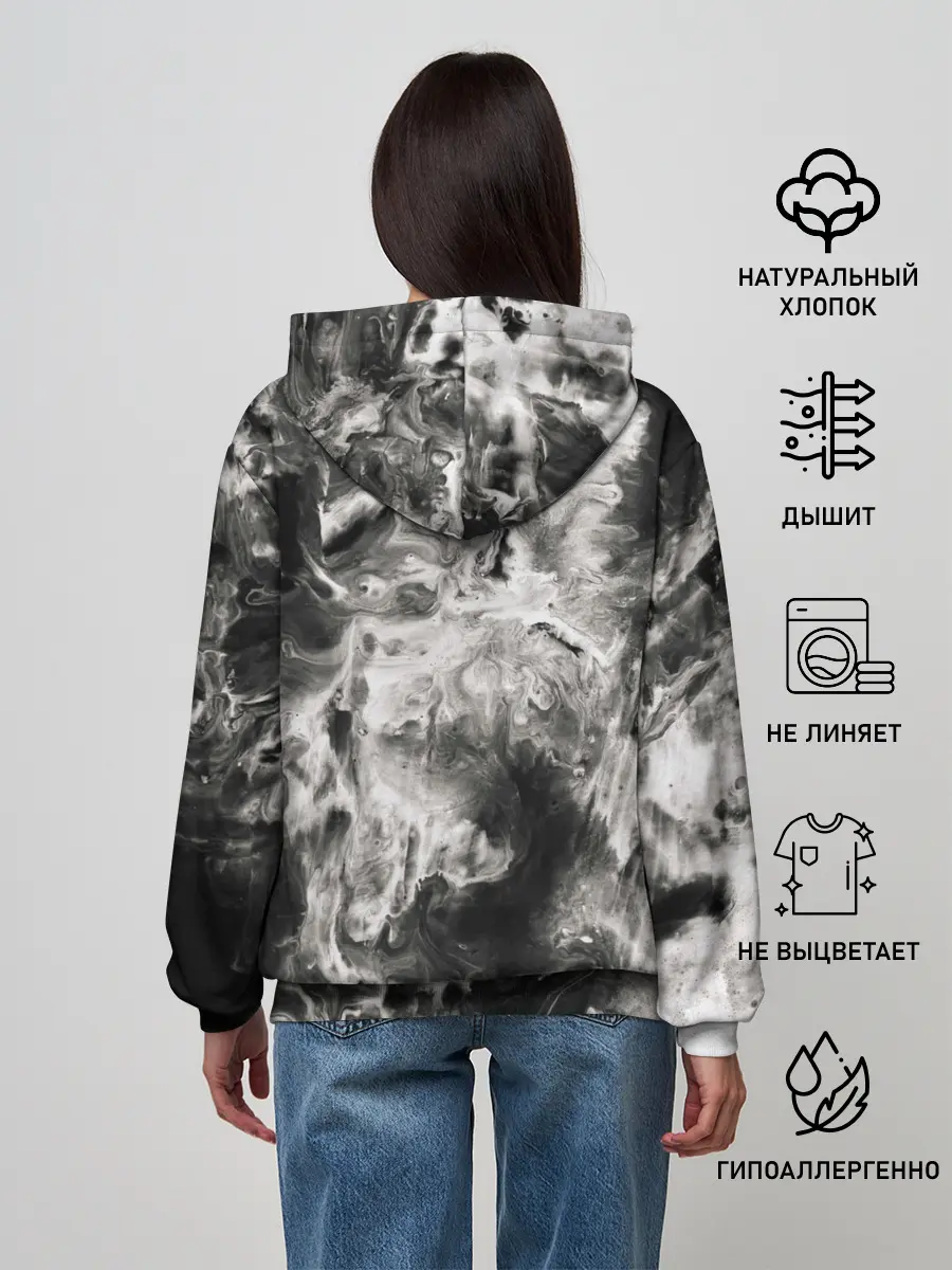 Женское худи / Мрамор