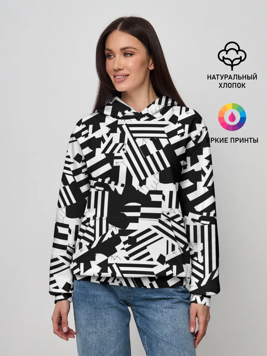 Женское худи / Хаотичные линии