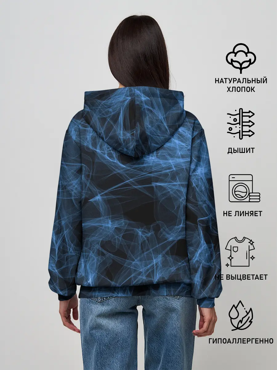 Женское худи / Синяя паутина