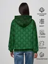 Женское худи / Готические зелёные цветы