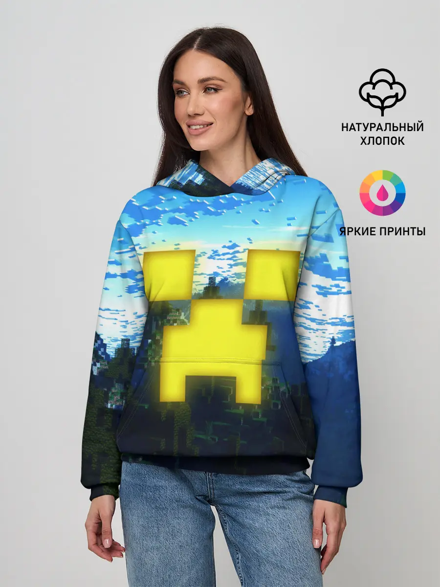 Женское худи / Minecraft / Майнкрафт