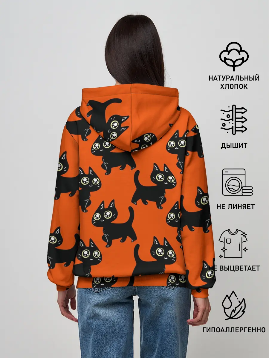 Женское худи / HALLOWEEN CATS