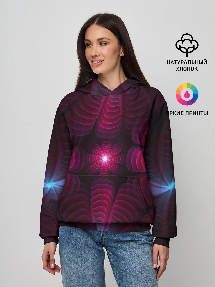 Женское худи / Инопланетные цветы