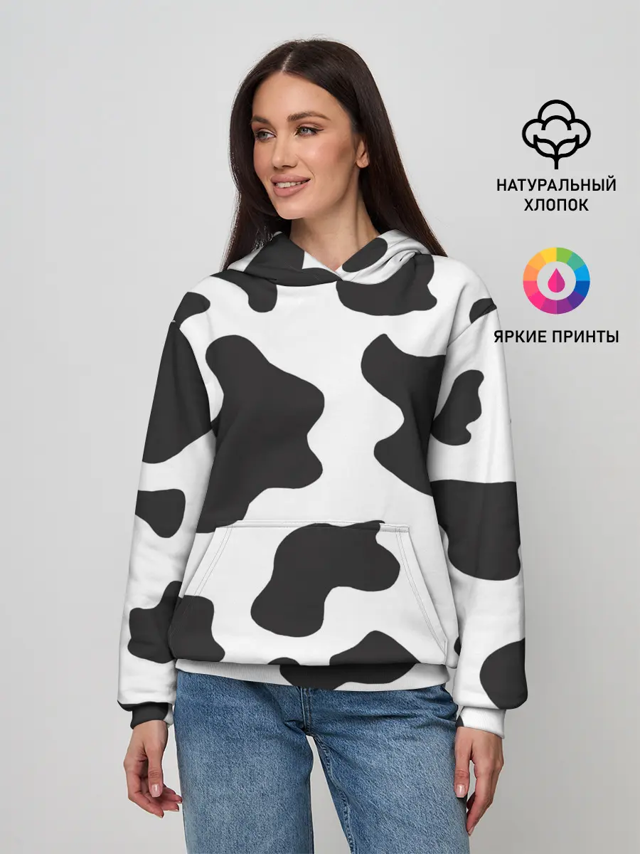 Женское худи / COW PRINT