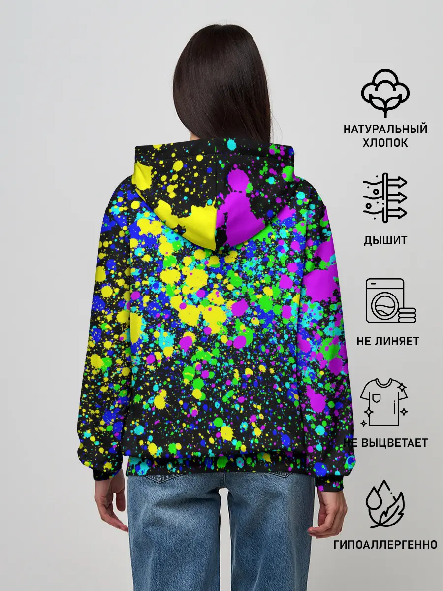 Женское худи / Неоновые краски лета