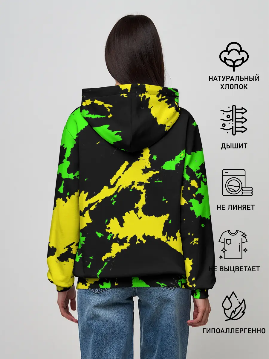 Женское худи / Желто-зеленый