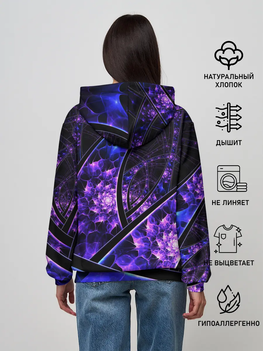 Женское худи / Фрактал линии