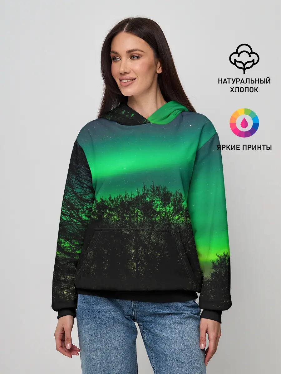 Женское худи / Северное сияние
