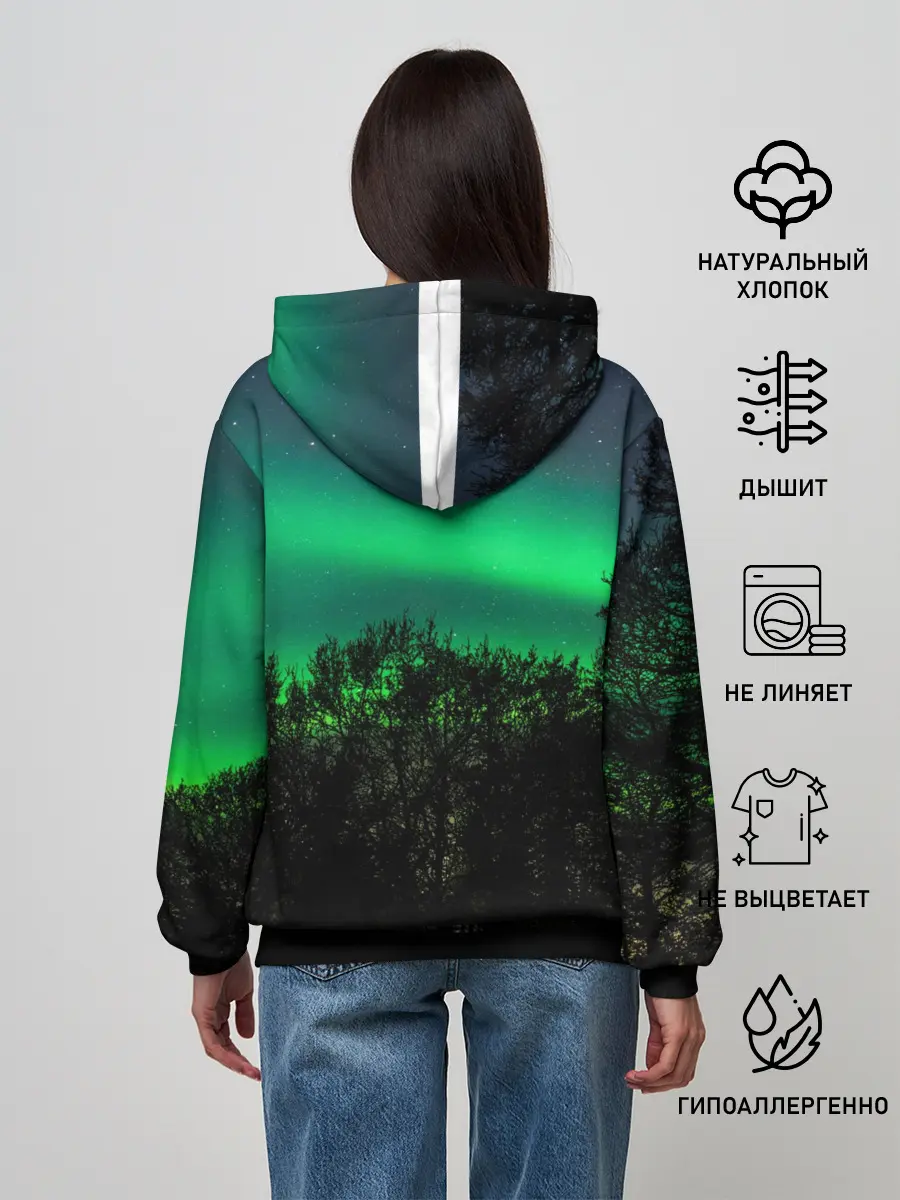 Женское худи / Северное сияние