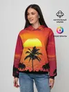 Женское худи / Пальмы на фоне моря