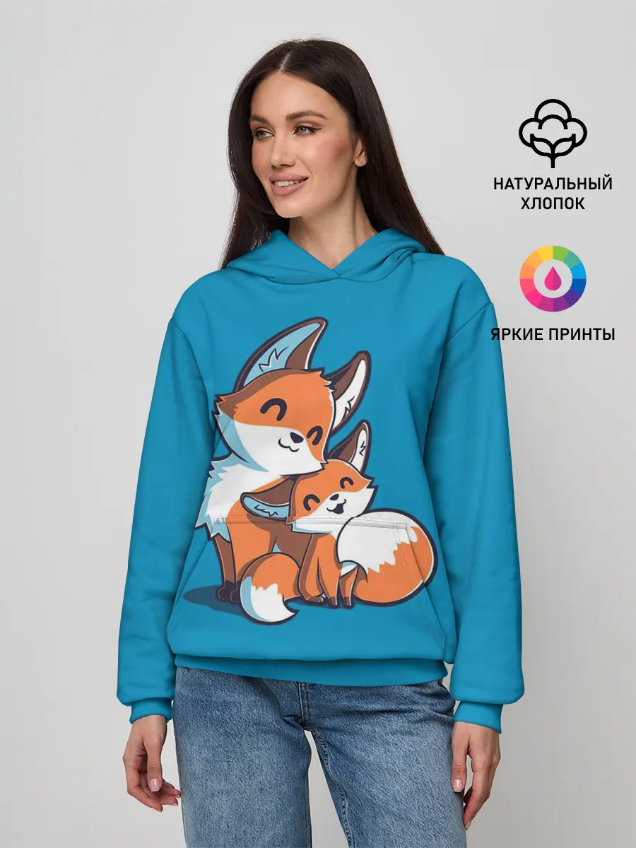 Женское худи / Лисья семья