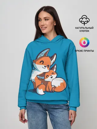Женское худи / Лисья семья
