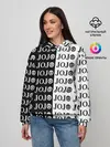 Женское худи / Логотип джо джо паттерн черно-белый