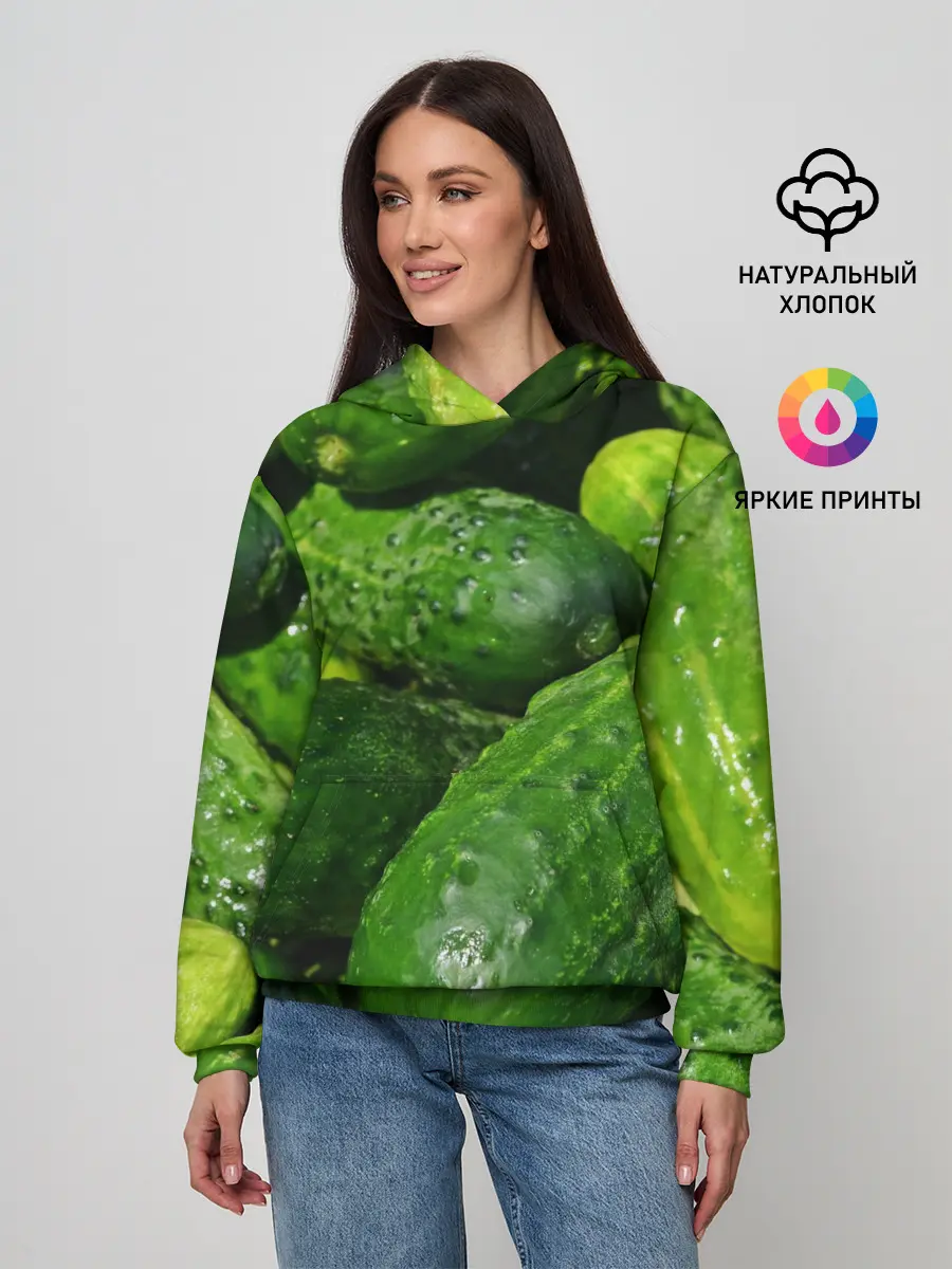 Женское худи / Огурцы
