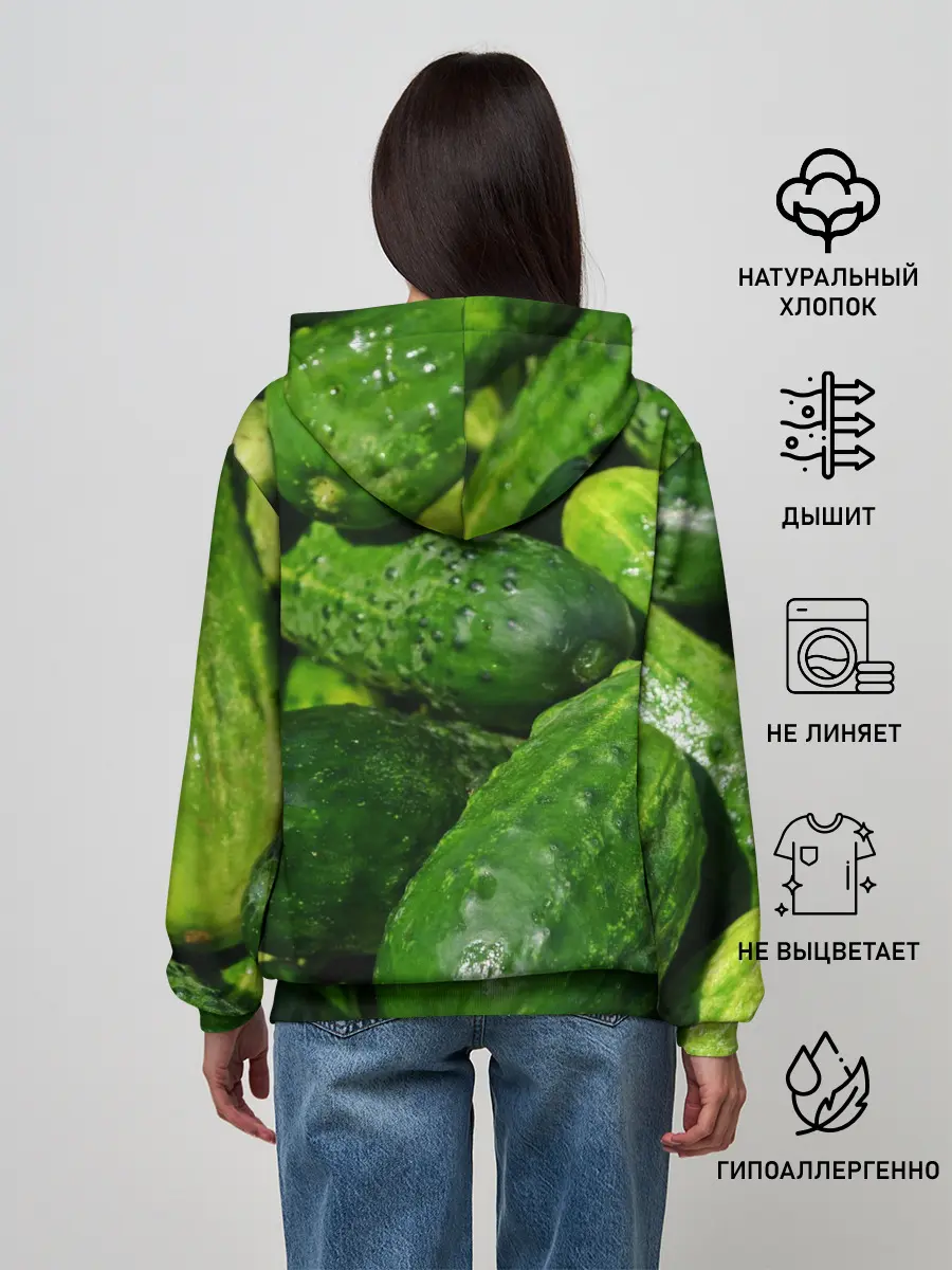 Женское худи / Огурцы