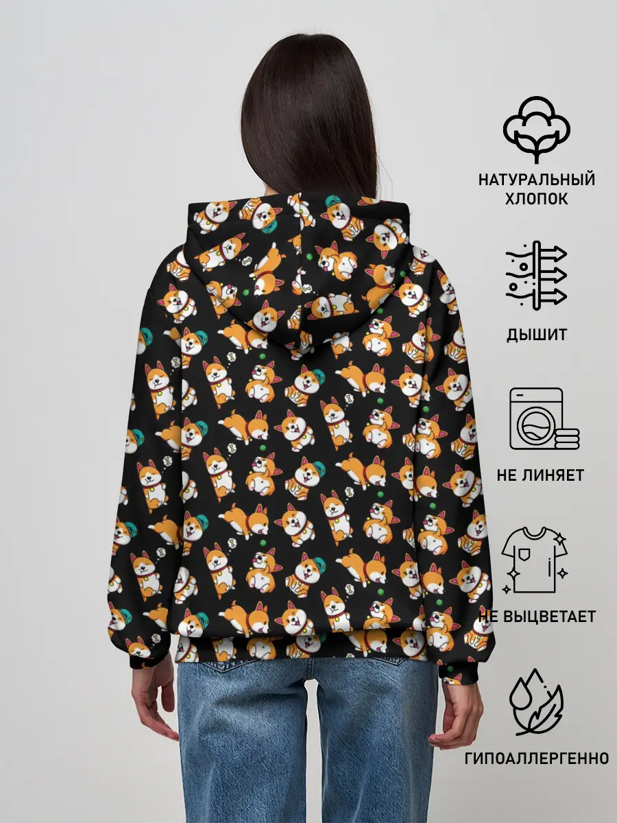 Женское худи / Корги