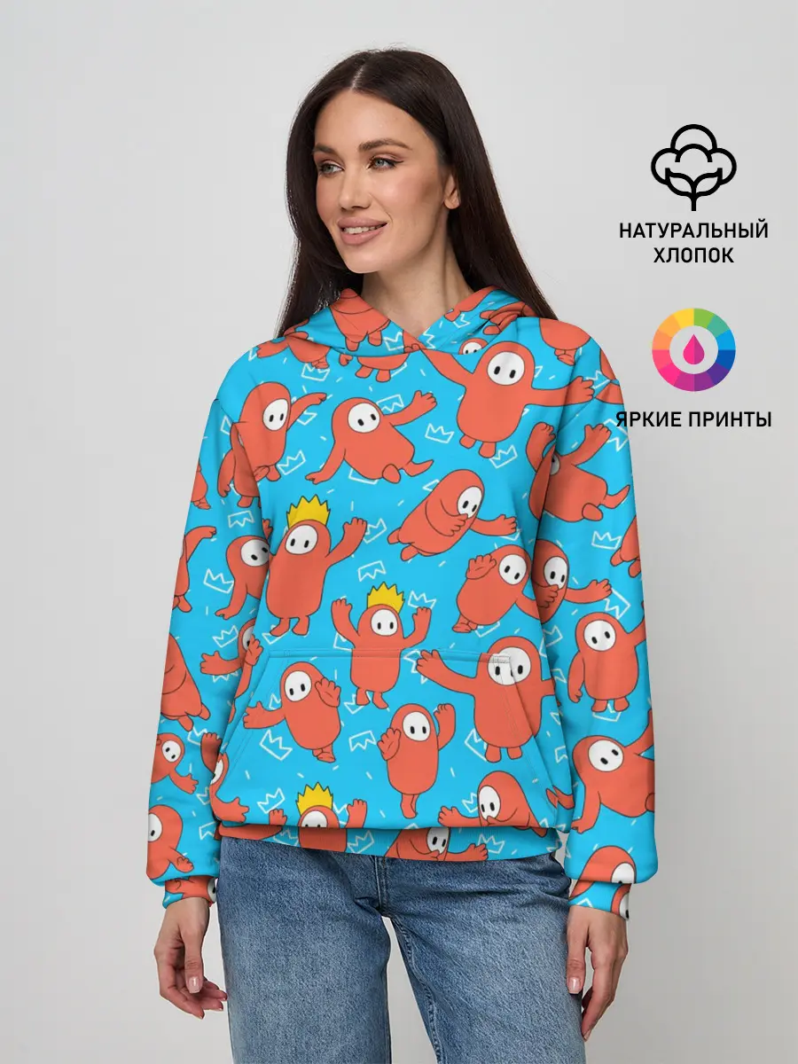 Женское худи / Fall guys red