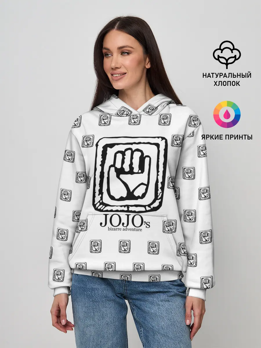 Женское худи / Лого джоджо белый