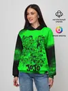 Женское худи / Джоджо герои зеленый дым