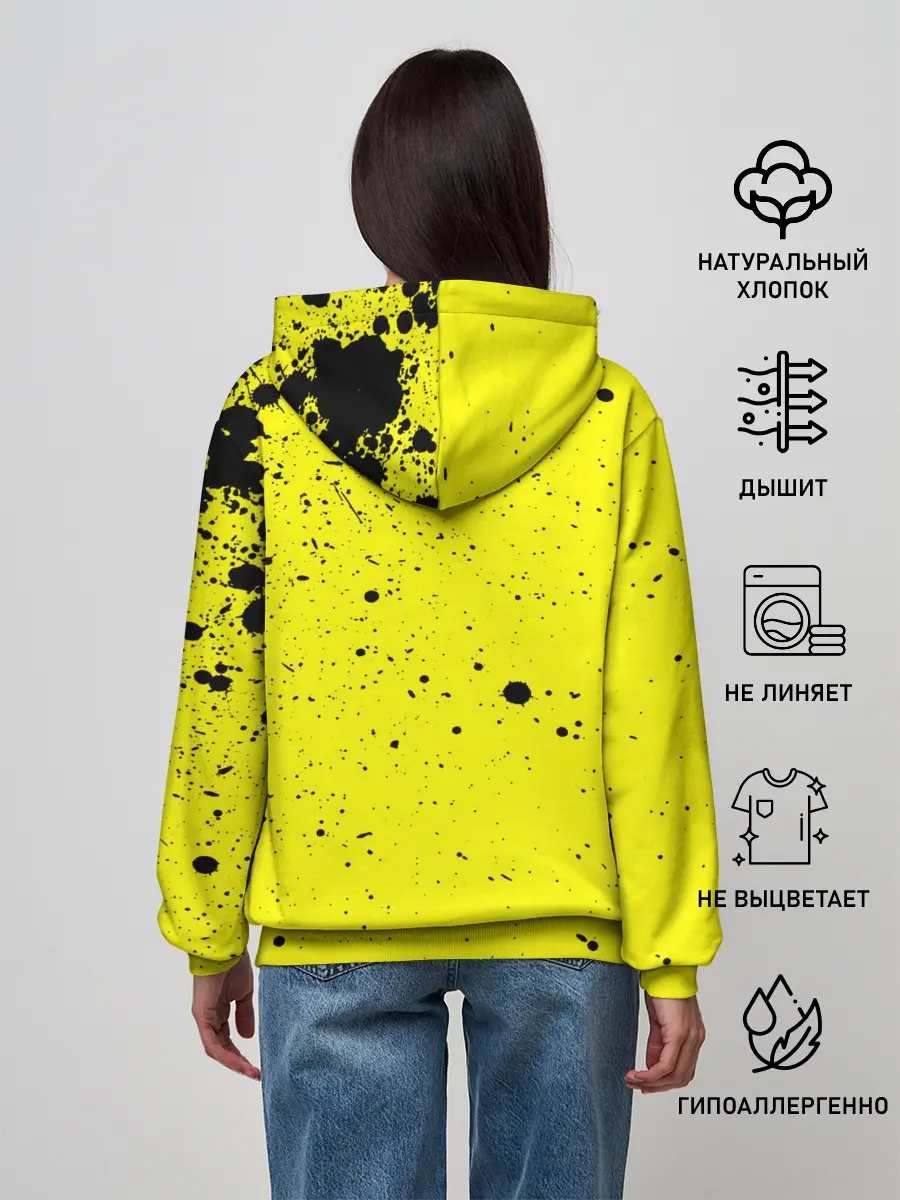 Женское худи / Джонатан на желтом брызги