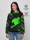 Женское худи / Хвост Феи зеленая диагональ