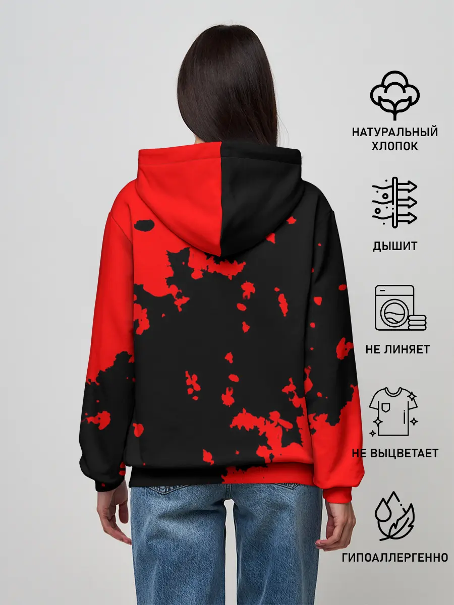 Женское худи / Хвост Феи красные зоны