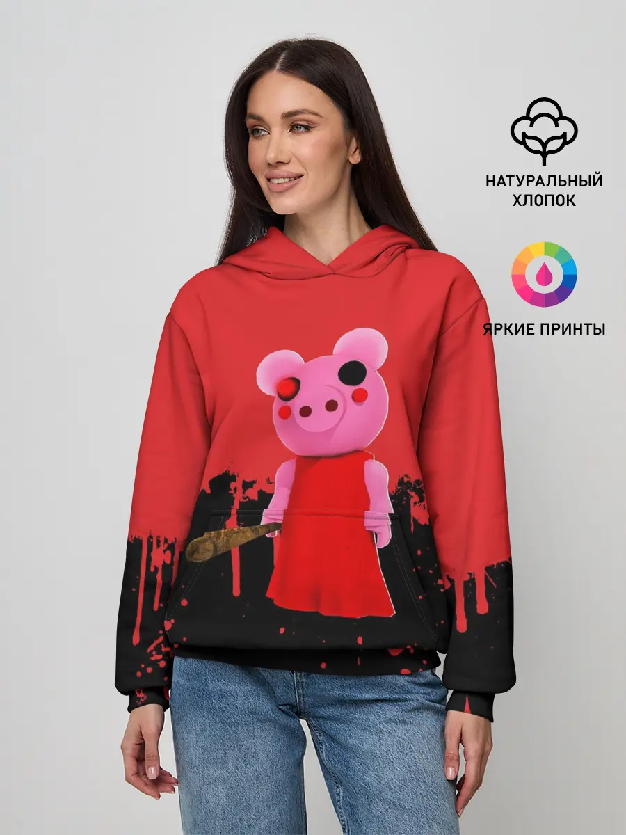 Женское худи / ROBLOX PIGGY - СВИНКА ПИГГИ