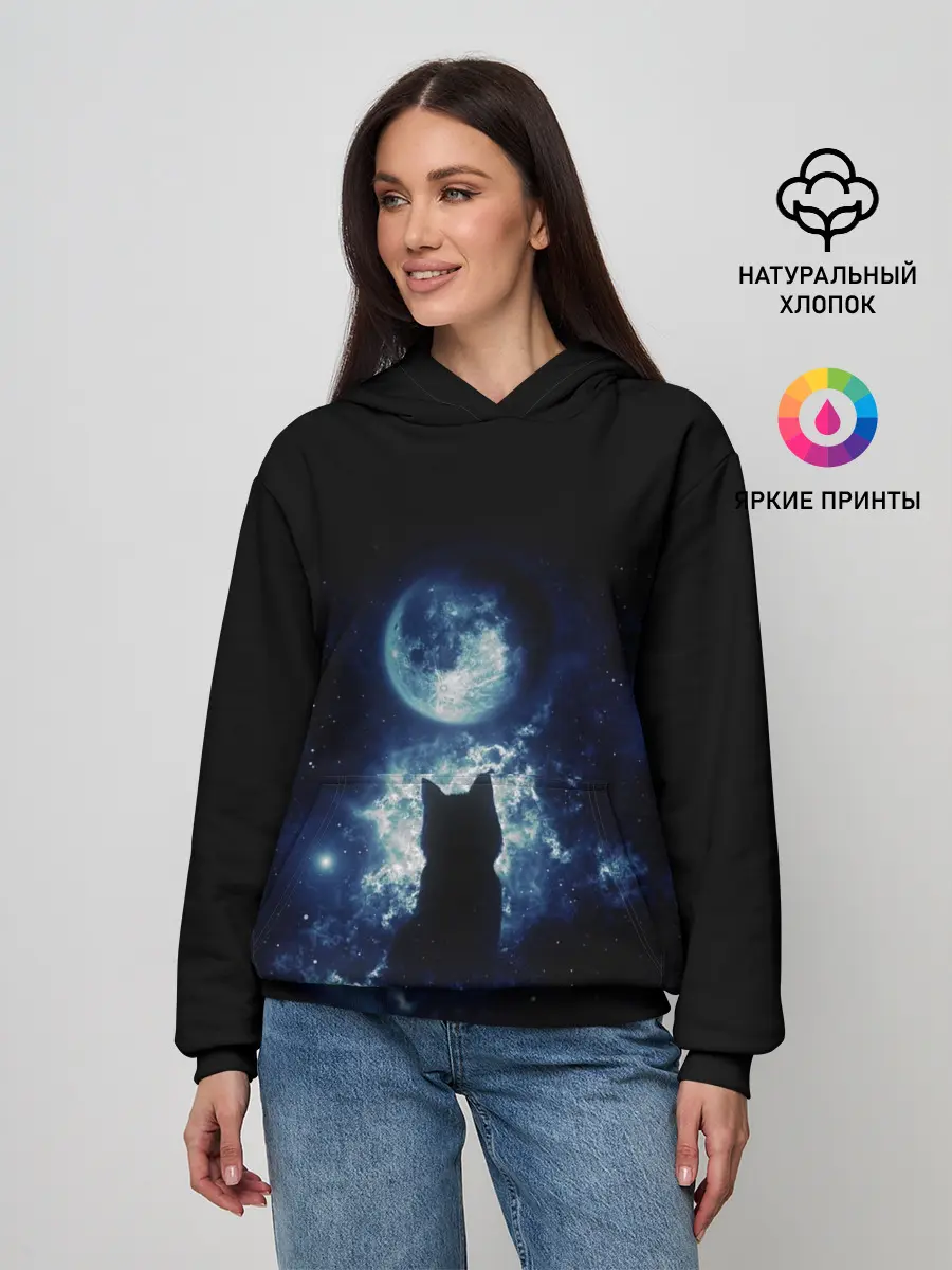 Женское худи / Кот